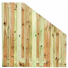 Tuinscherm geïmp. 19 planks (17+2) - Vasse 180/90x180cm VERLOOP - schutting