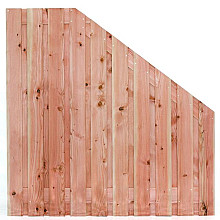 Tuinscherm lariks 21 planks - Zwarte Woud 180/90x180cm VERLOOP schutting