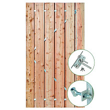 *Tuindeur geïmpregneerd - Privacy + rvs inbouwslotset 195x90cm - poort