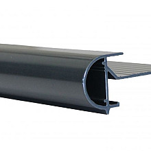 Aluminium buitenhoek kraal 26x45mm  - ANTRACIET daktrim