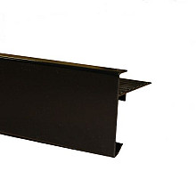 Aluminium daktrim 4.5x4.5x250 - Zwart