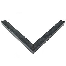 Aluminium daktrim buitenhoek standaard 45x45mm Zwart
