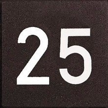 Cijfertegels 20x20x6cm zwart/wit 10 t/m 27