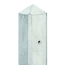 Berton©-paal wit/grijs, diamantkop - 10x10x180cm eindmodel - IJssel-serie - voor scherm: 90x180