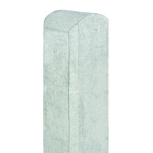 Berton©-paal wit/grijs, ronde kop - 10.0x10.0x180cm - Waal-serie - voor scherm: 90x180cm