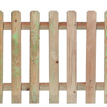 Tuinhek geïmpregneerd recht - H80xB180cm - lamel afmeting: 1.6x9.0cm / 11 lamellen - glad geschaafd