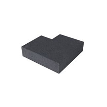 Oud hollandse hoekstuk trapelementen binnen 90° antraciet (37x15cm)