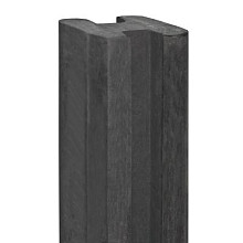 Berton©-sleufpaal 11.5x11.5 antraciet - 11.5x11.5x316cm eindmodel - Linde-serie