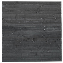 DHZ vuren tuinscherm zwart - Helsinki 180x180cm enkelzijdig bekleed - kader: 3.1x4.4cm / planken: 1.
