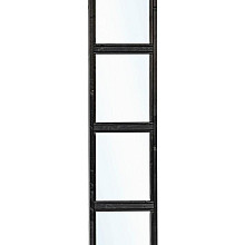 Glaswand modern zwart enkel - Wandmodule B45xH210cm