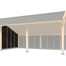 Zij- / voorwandmodule type S - 2980x2690mm