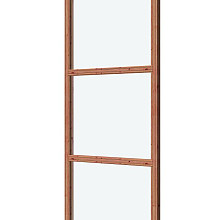 Glaswand De Luxe onbehandeld - type A 84.5x230cm