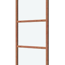 Glaswand De Luxe onbehandeld - type C 100.4x230cm