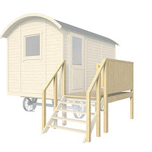 Luxe veranda B  - t.b.v. zigeunerwagen met zij-ingang