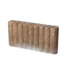 Palissadeband rond 8x50 bruin
