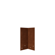 Cortenstaal koppelplaat 90º middel 22 - 25 cm