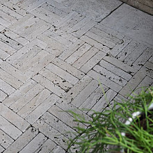 Travertin Ivory Cream KRVx3 cm - soft finish, kanten verouderd