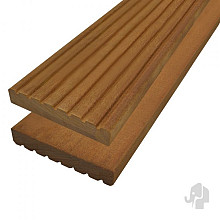 Vlonderplank Bangkirai hardhout gedroogd 2,5x14,5x395cm