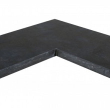 Chinees hardsteen hoekrand 50/50x20x3 cm gezoet MF