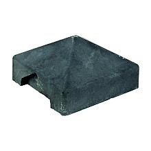 Beton-afdekpet antraciet diamantkop - 14x14x5cm hoekmodel