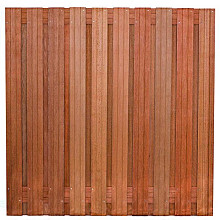 Tuinscherm hardhout 21 planks (19+2) - Dronten 180 x 180 - schutting