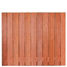 Tuinscherm hardhout 23 planks (21+2) - Hoorn 180 x150 - schutting