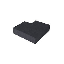 Oud hollandse hoekstuk trapelementen binnen 90° carbon (37x15cm)